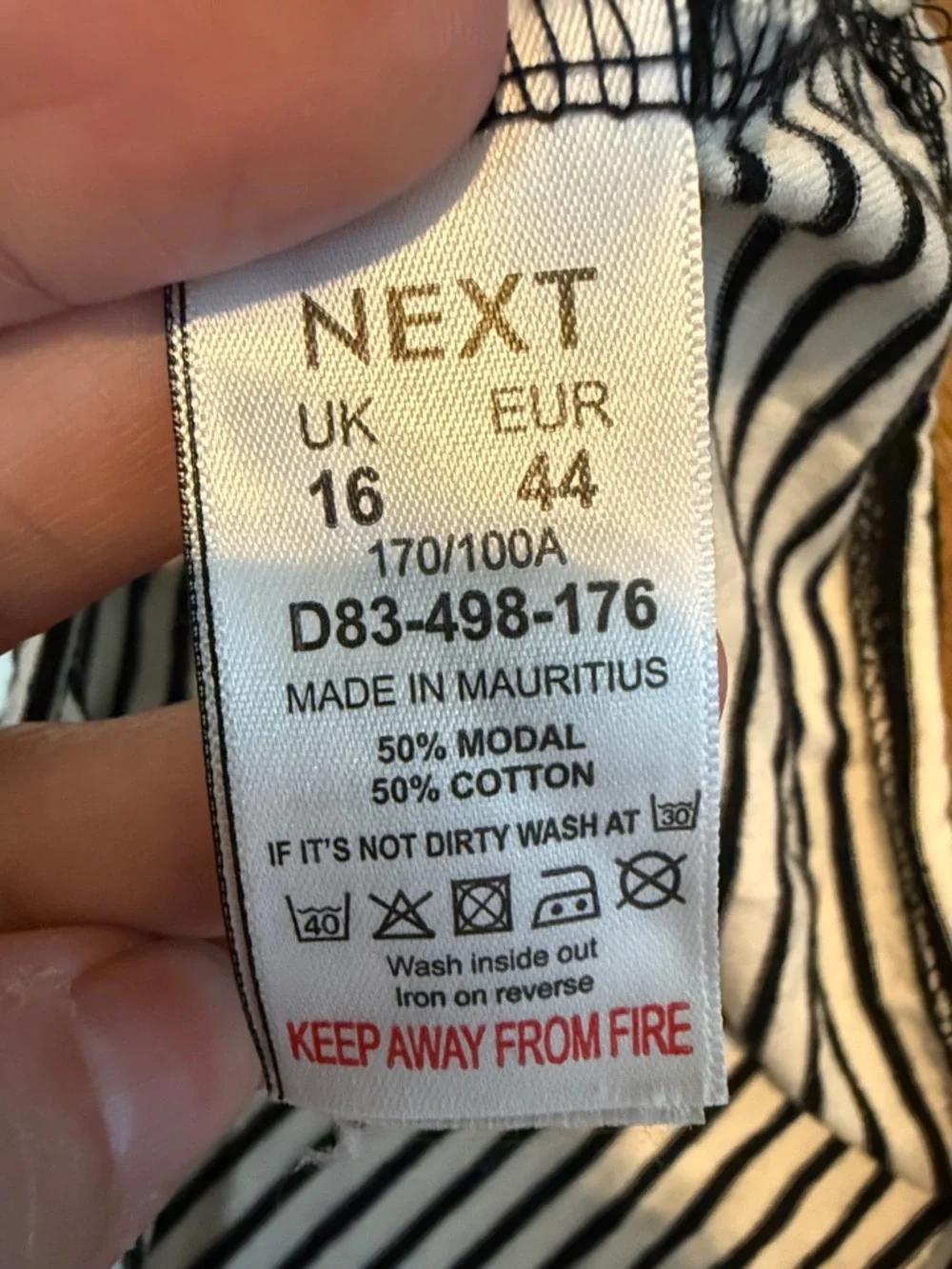 next Black and White Striped Crewneck Tee - Picture 3 of 3